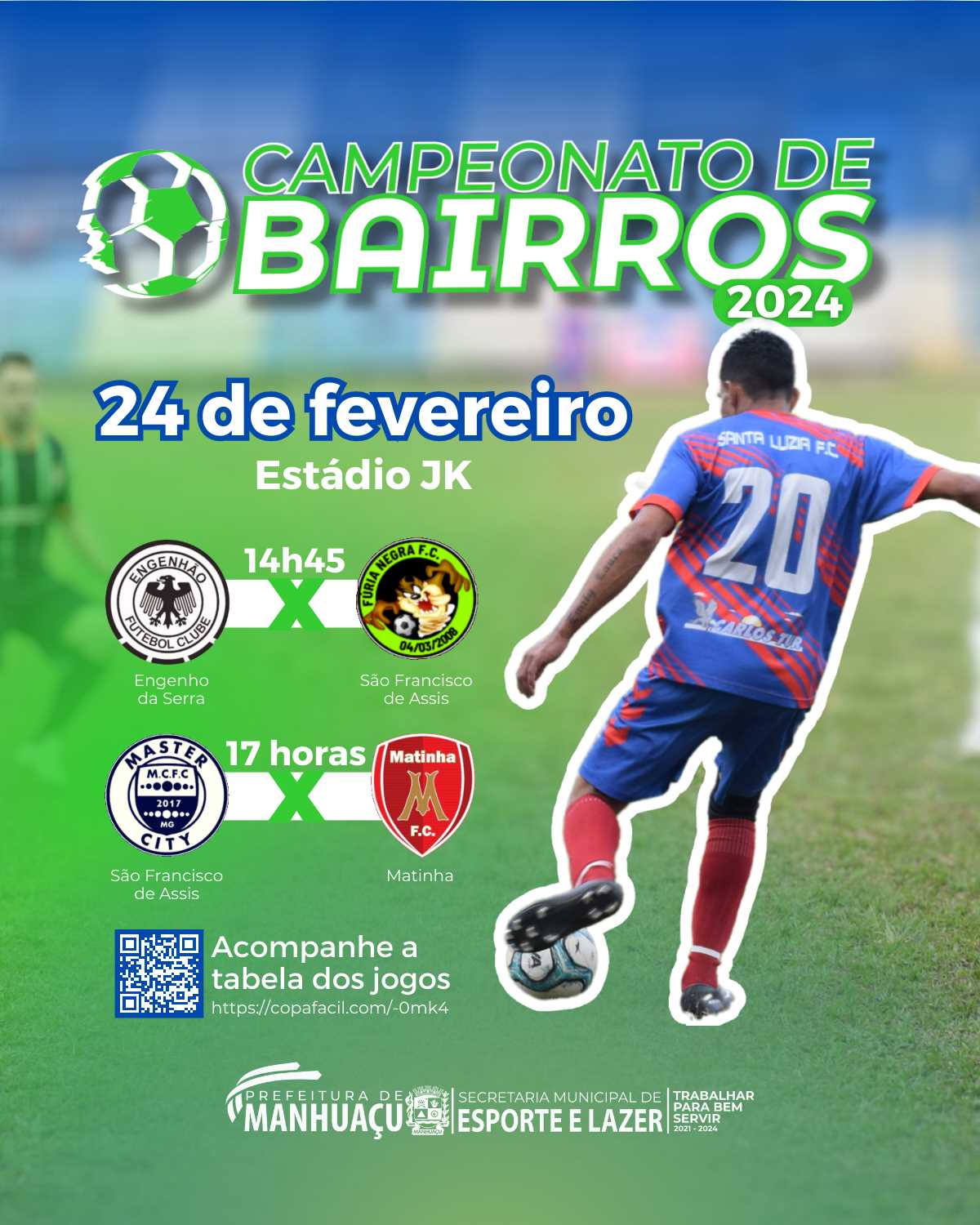 Prefeitura Municipal de Manhuaçu Campeonato de Bairros 2024 começa